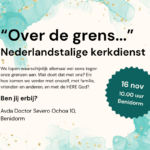 Zondag 16 november 2025 Thema: Over de grens…